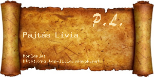 Pajtás Lívia névjegykártya